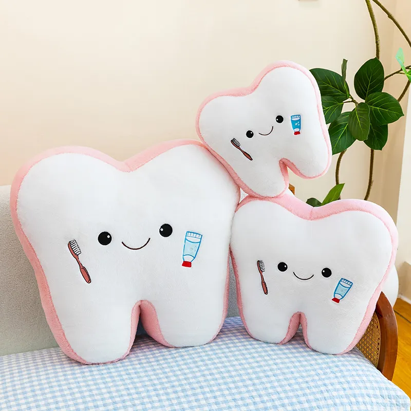 Cute Tooth Pillow Plush Toy – Soft Stuffed Dental Care Buddy, Creative Lost Tooth Keepsake & Educational Gift for Kids